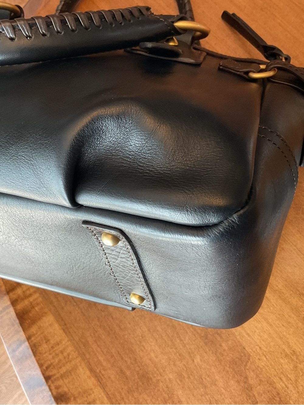 Dooney & Bourke Black Florentine Leather Mail Satchel with Wallet - Picture 16 of 16